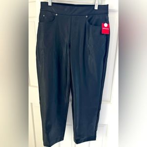 NWT Spanx Leather-like Straight Leg Pants (size MP)